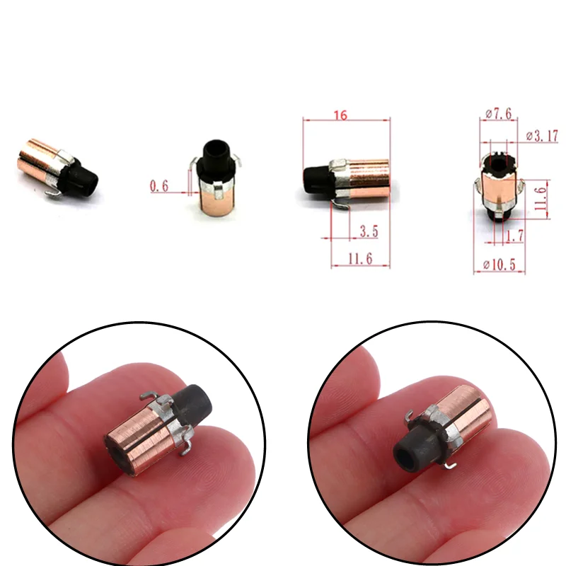 7.6*3.175**11.6（16）*3P 550 Teeth Copper Bars Electric Motor Commutator Electronic Accessories