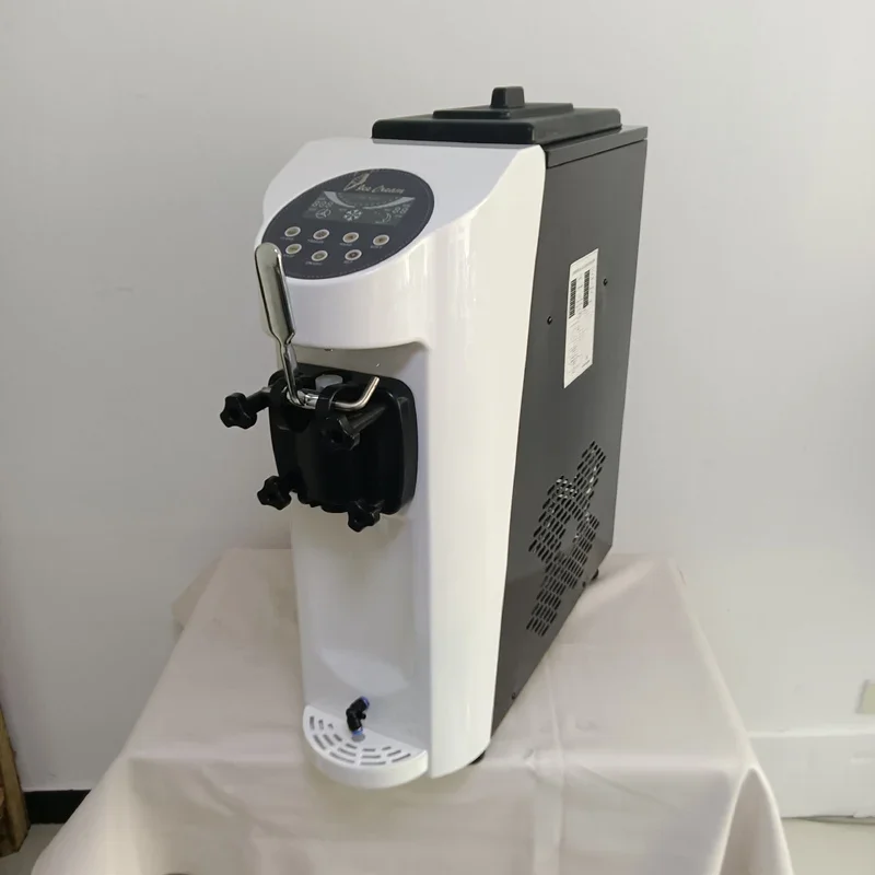 1000 واط آلة الآيس كريم الصغيرة سطح المكتب فوهة واحدة آلة آيس كريم ناعم القوام آلة الزبادي الأعمال المنزلية الاستخدام المزدوج #6