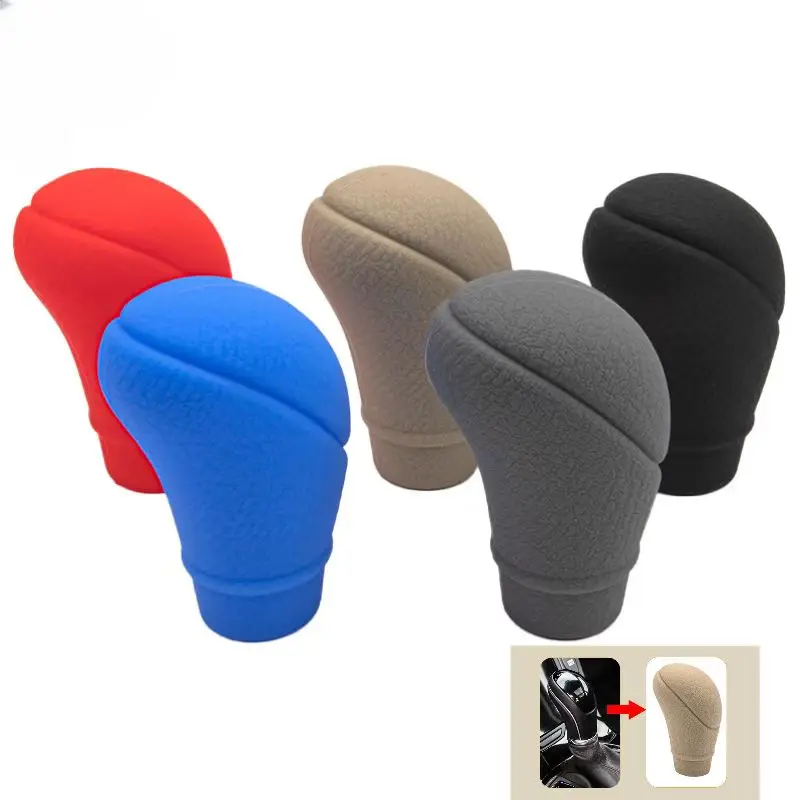 

Non-Slip Silicone AT Gear Shift Knob Cover Universal Car Manual Gear Shift Protective Covers Sleeve Auto Accessories Interior