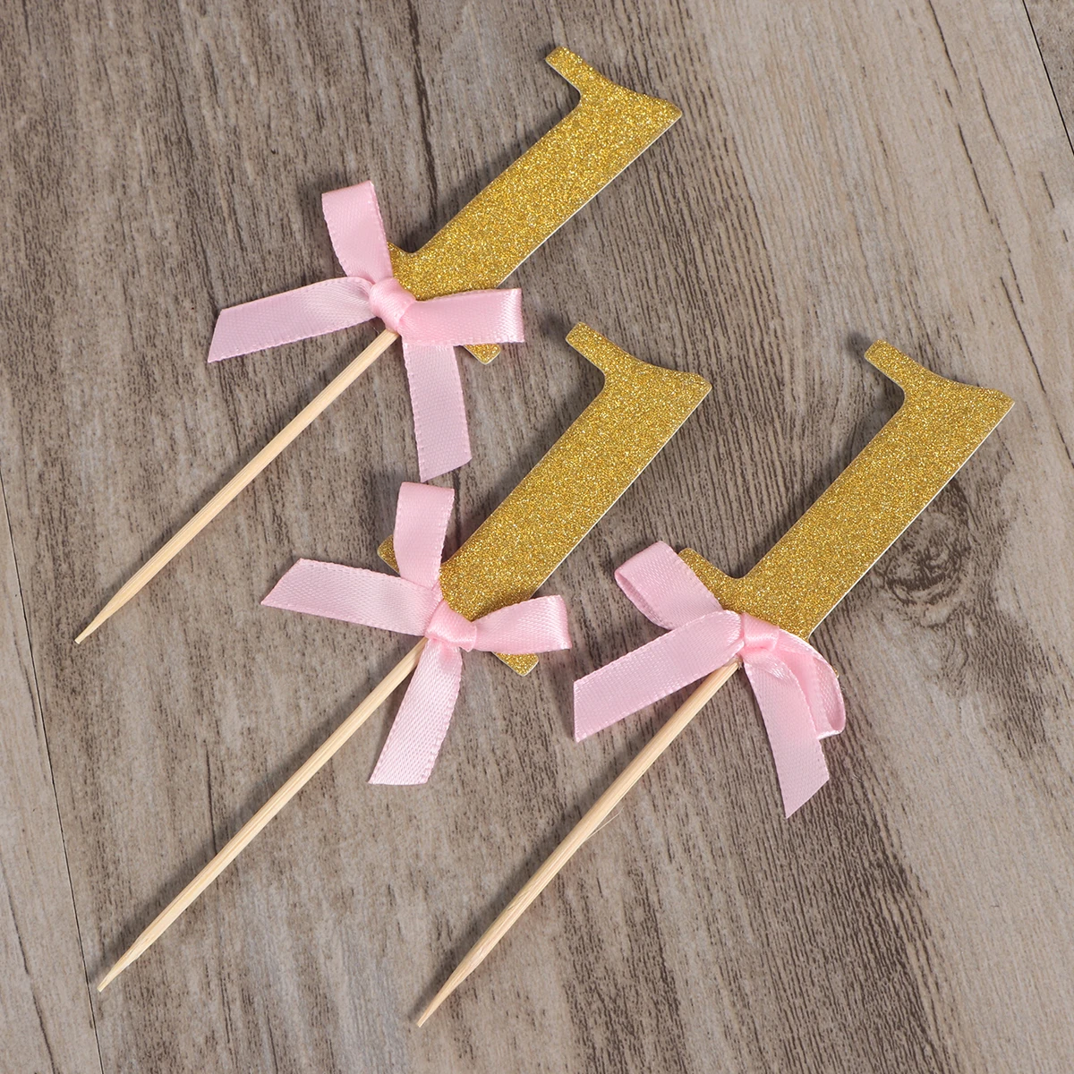

10 Pcs Birthday Cake Toppers Sparkly Picks Cupcake Decorations 1st Parties Kids Gathering Valentines Day Cake Picks Topper