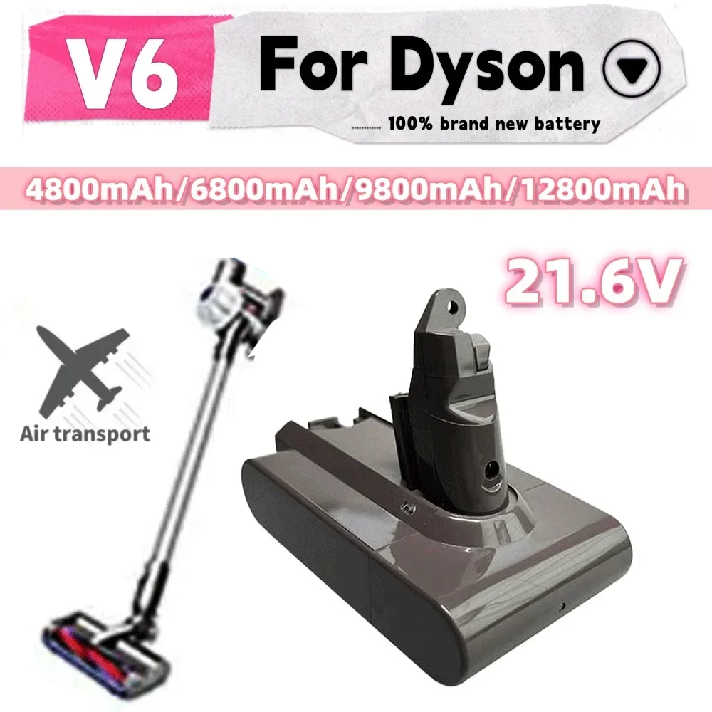 For Dyson DC62 batterie 4.8/6.8/9.8/12.8Ah 21.6V Li-ion Batterie pour Dyson V6 DC58 DC59 DC61 DC62 Aspirateur Batterie