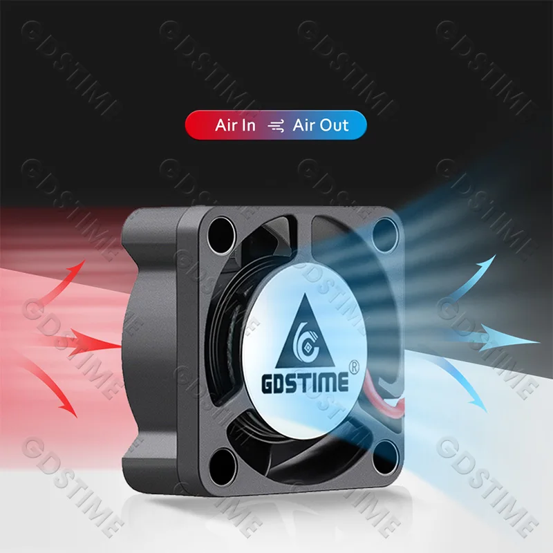 2 Stks Gdstime 2510 DC Koelventilator 24 V Kogellager Mini Cooler 25mm Radiator 25x25x10mm 2 Pin