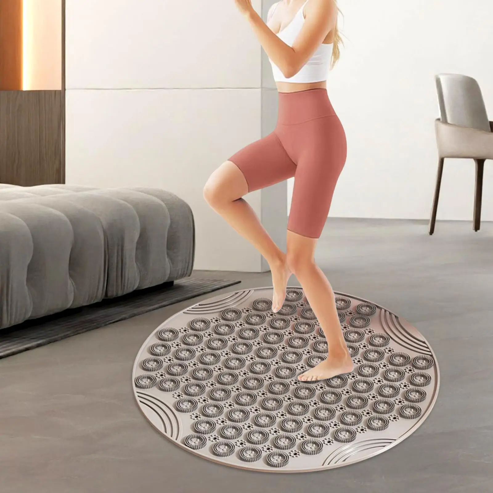 

Сенсорный коврик, легко чистящийся противоскользящий массажный коврик для ног, точечный массаж, напольный коврик, прогулочная пластина для пальцев ног, коврик для рабочего офиса, дома