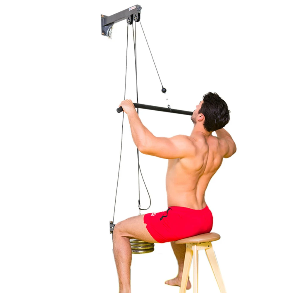 

DIY Steel Wire Rope Roller Slide Suit Rotatable Weight Training Device Mute Adjustable Length Convenient Gym Sport Accessories