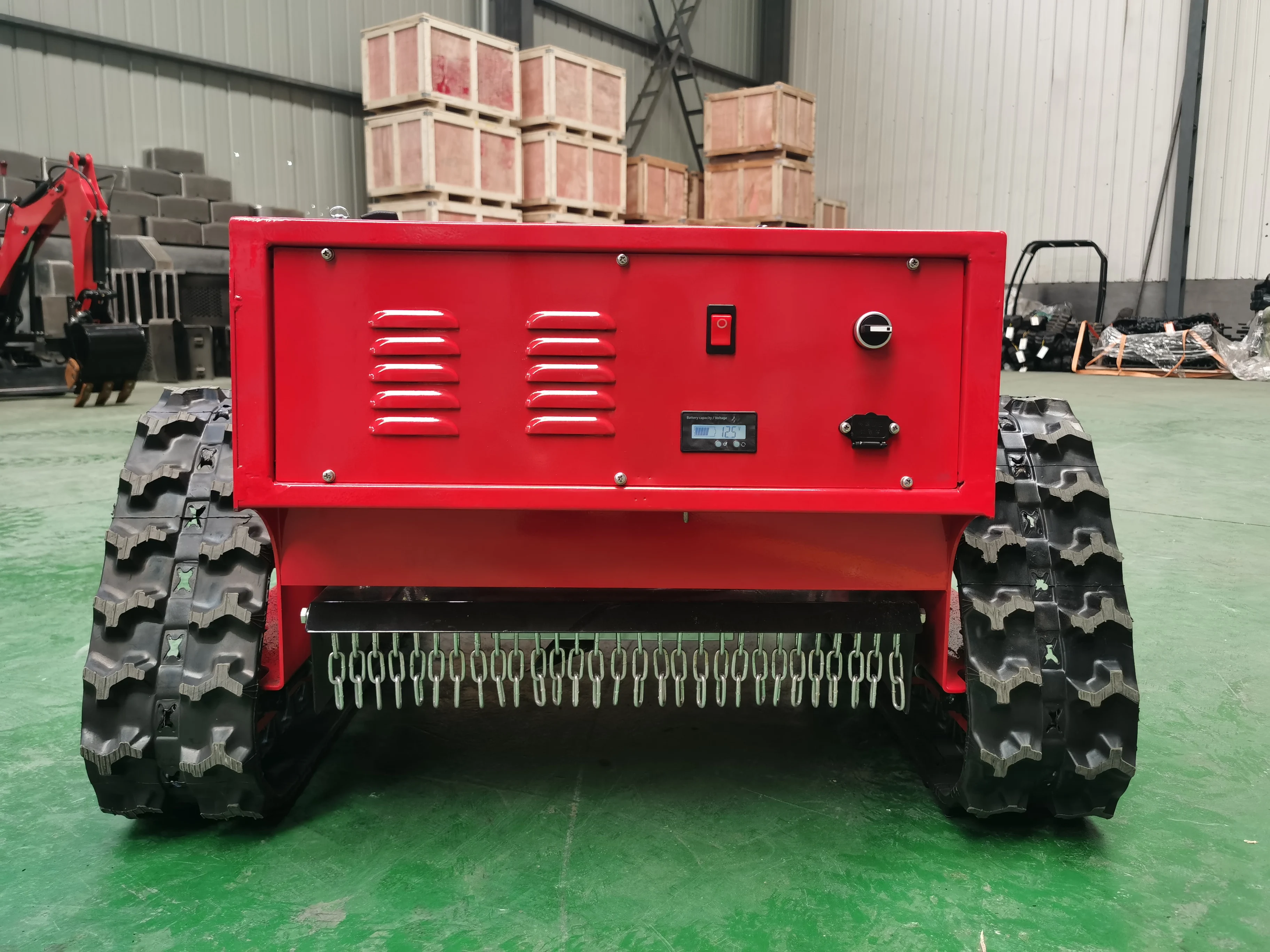 Crawler Lawn Mower Remote Control Cordless Lawn Mower Garden Grass Cutting Machine