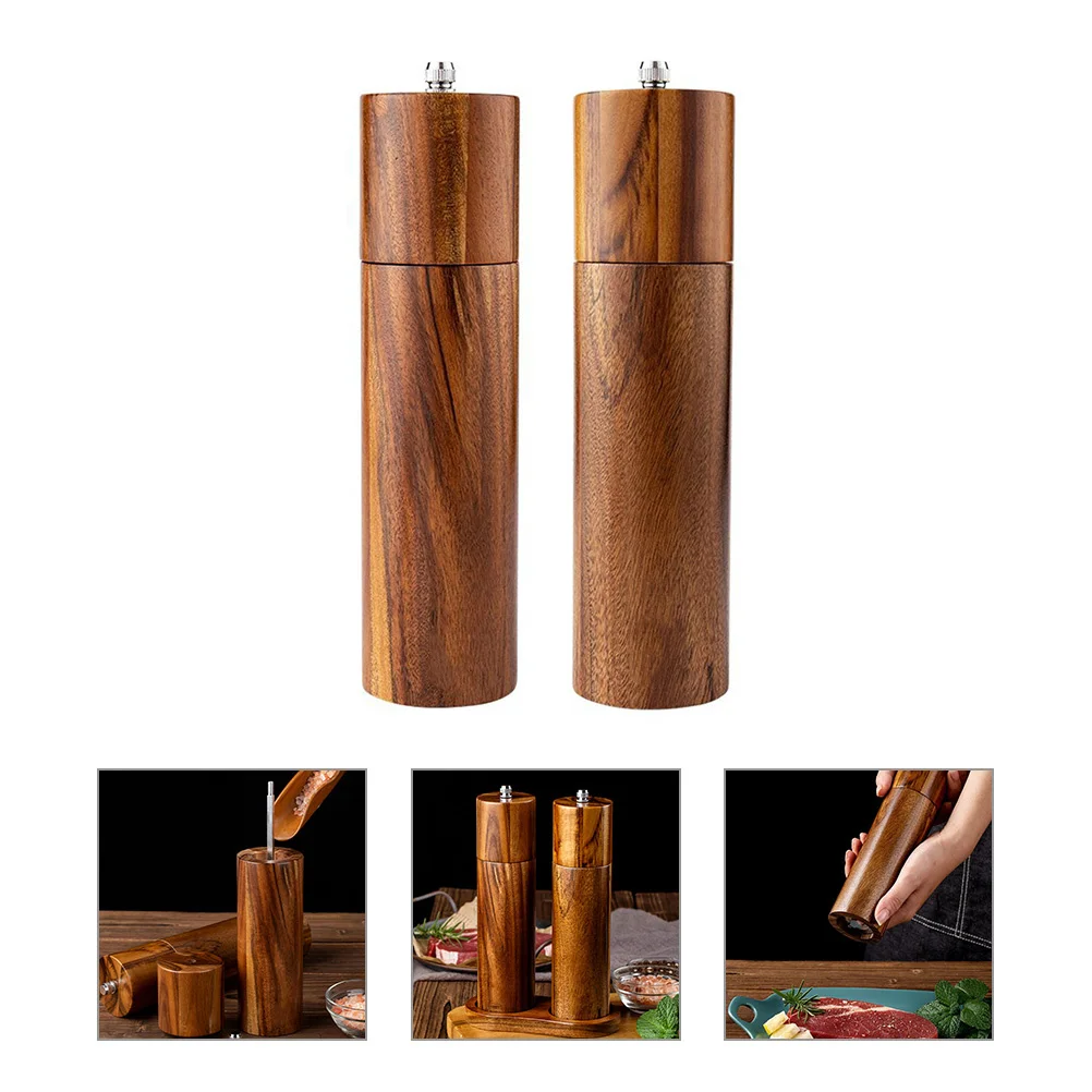 

1 set 1 Set Manual Pepper Grinder Adjustable Coarseness Refillable Salt Pepper Mill Kitchen Gadget Seasoning Shaker Bottle