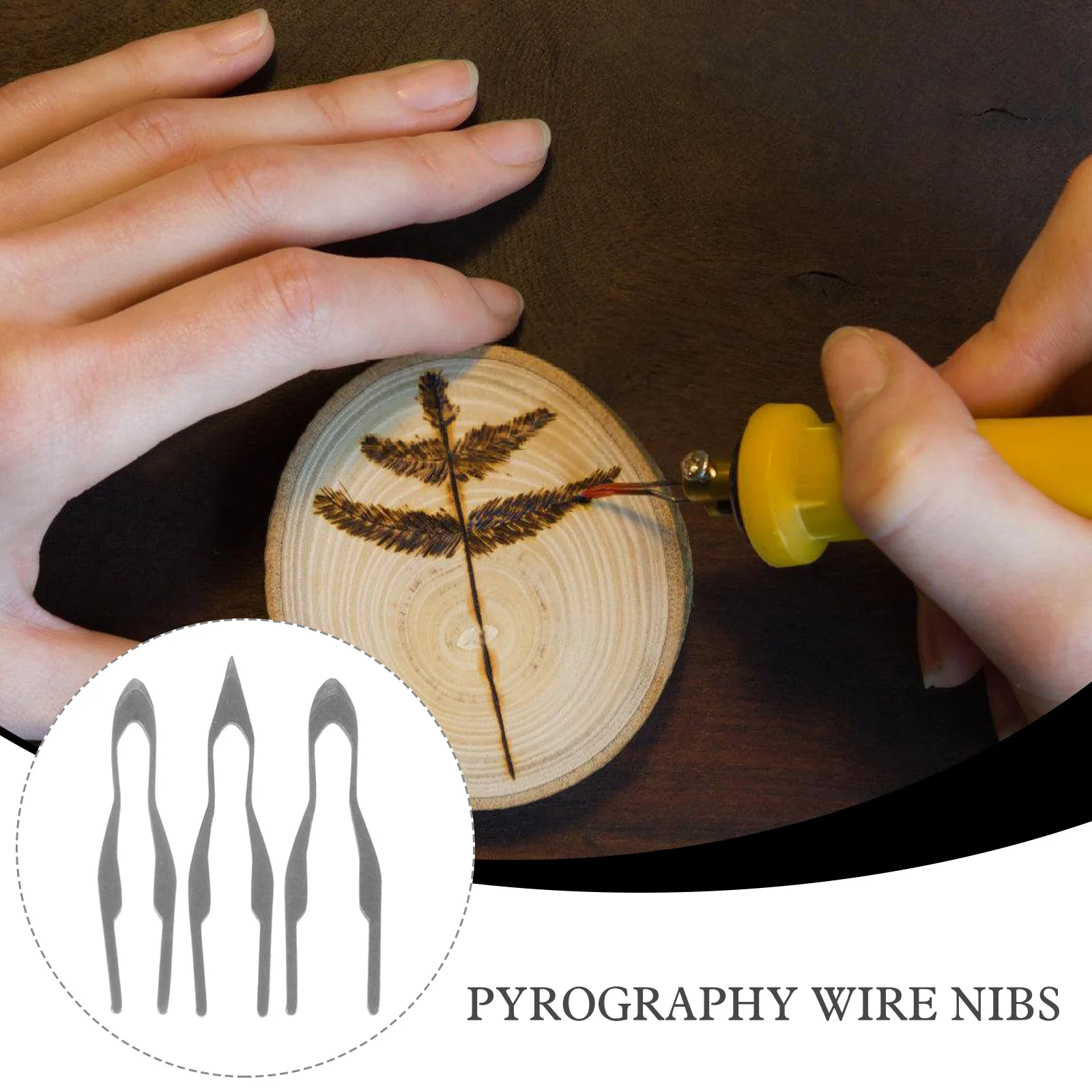 Pyrography Wood Burning Nibs Suite, Pyrography Pen Tip, fio de aquecimento, substituição, 3 pcs