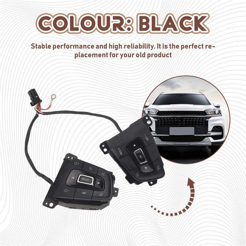 

BT-Car Multi-Function Steering Wheel Switch Buttons For Chery Tiggo 4 5X 404000048AA Audio Cruise Control Button