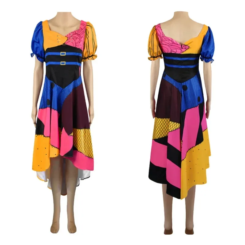 

25COSNightmare Christmas Sally Ack Skellington Cosplay Dress Horro Costume Princess Skirt Women Men Gothic Clothes Halloween Pa