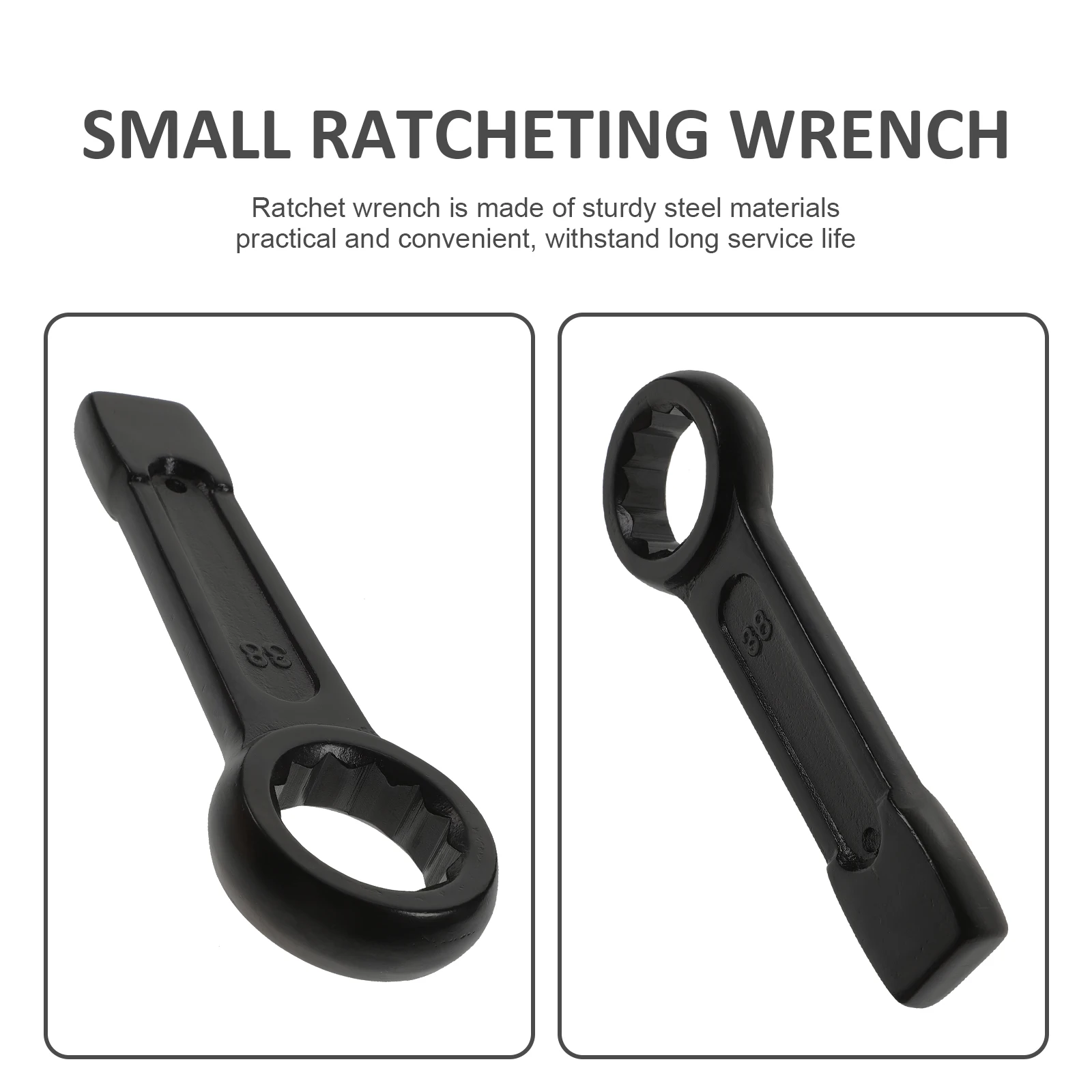 

Heavy Duty 38mm Ratcheting Wrench High Strength Steel Forged Impact Wrench Practical Small Spaces Car Maintenance