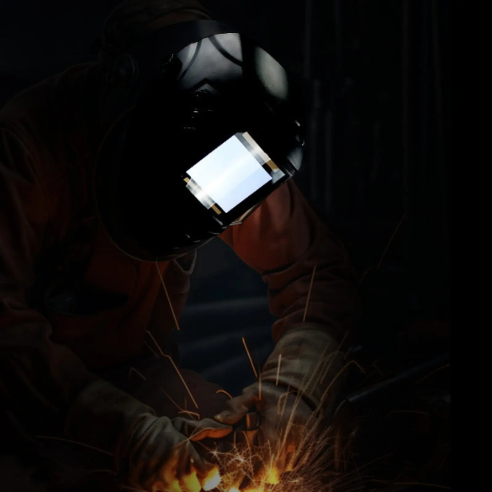 

Large View Metal Joining Hood High Temperature Resistant Metal Joining Face Guard Auto Dimming Welder Helmet Long-Lasting