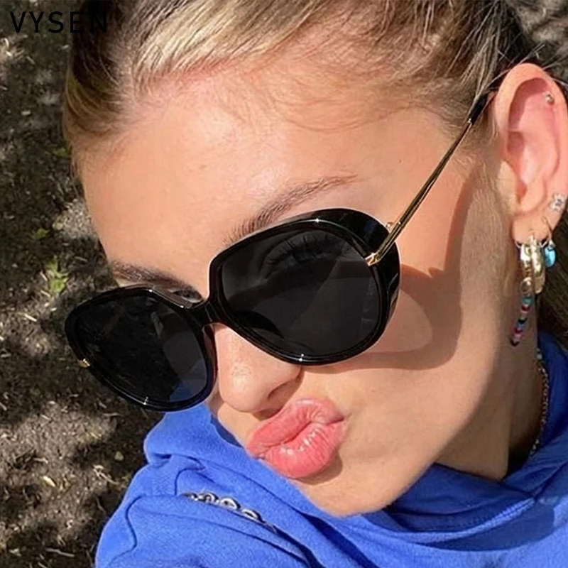 

Oversized Round Shield Sunglasses Women 2025 Luxury Brand Vintage Pilot Oval Metal Frame Eyewear For Ladies Outdoor Shades UV400