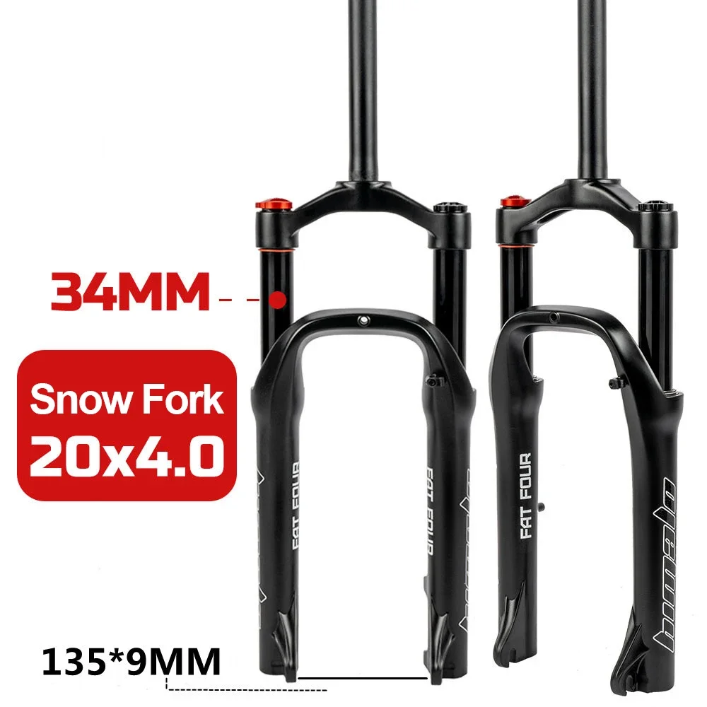 

20 Inch Snow Bike Front Fork Beach Bike Shock Absorption Oil Spring Front Fork Aluminum Magnesium Alloy Wide Tire 4.0 135mm