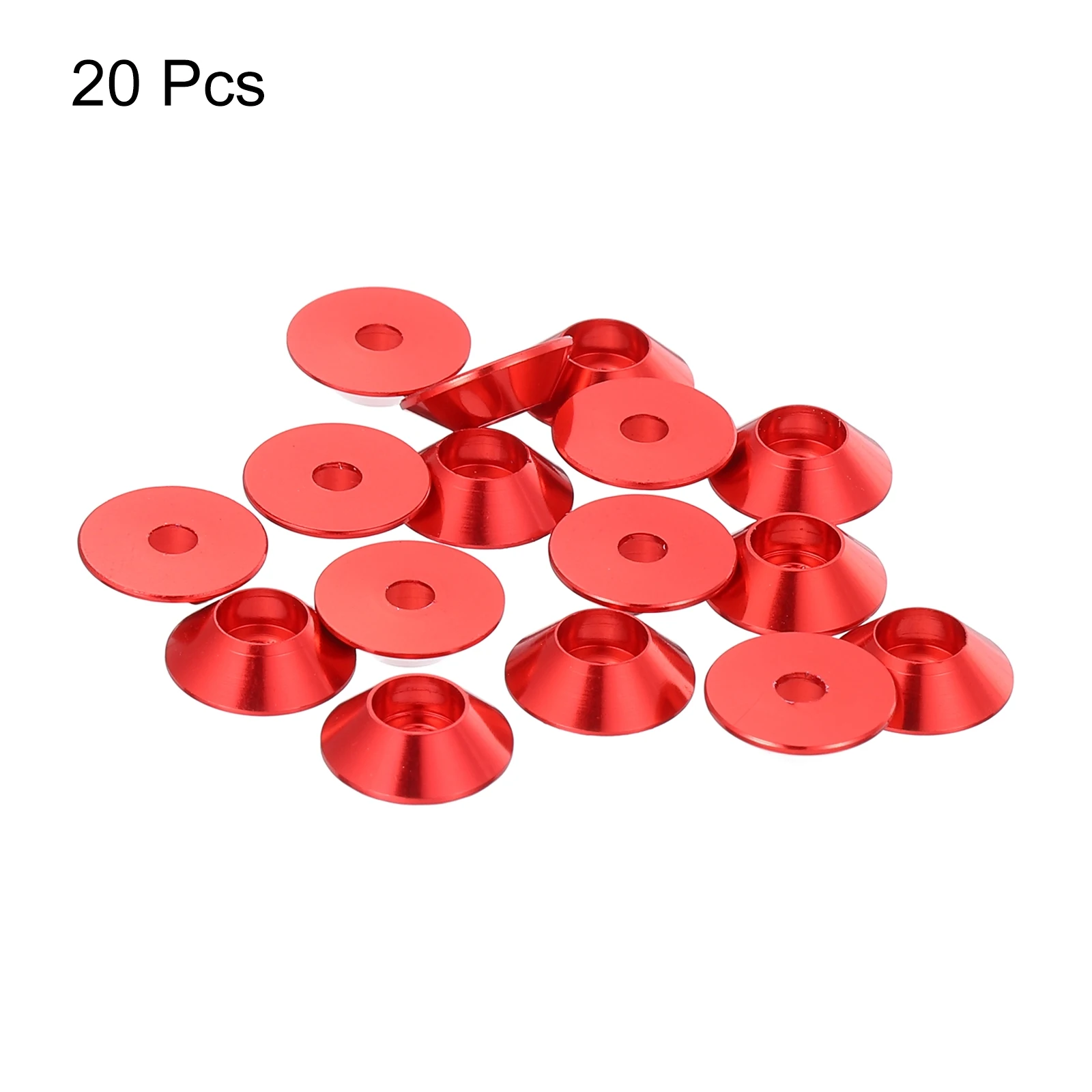 20Pcs M2 Cone Cup Washers Anodized Aluminum Gaskets Cup Head Washer Gasket for Screw RC FPV PC Mechanical Accessories Model Part