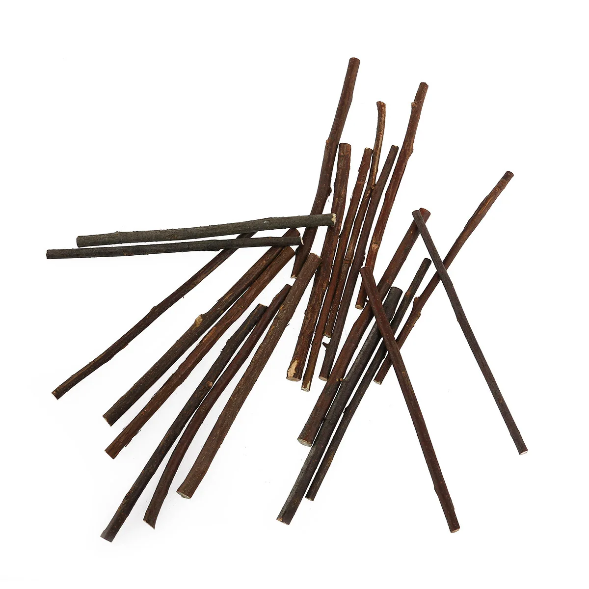 

20pcs 10Cm Long 0.3-0.5Cm Diameter Wood Color Rosewood Log Sticks For Diy Crafts Wedding Christmas Decorations Handicraft