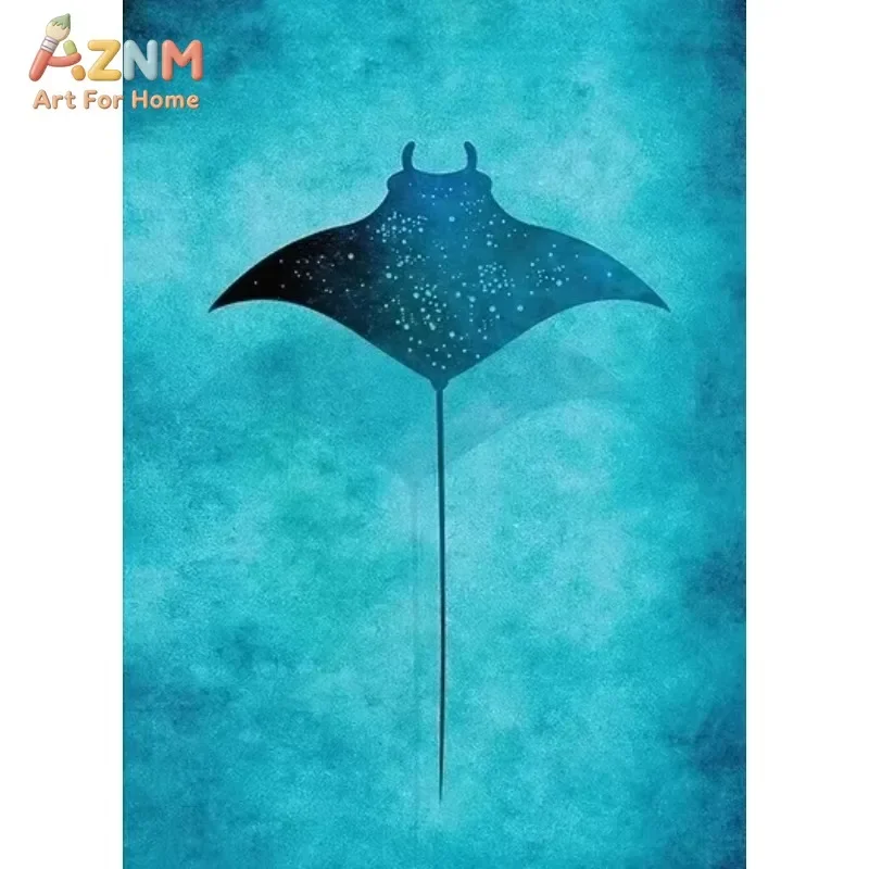 Whale Shark Ocean Animal Canvas Wall Art Deep Sea Underwater World Print Unframed Canvas Painting Bedroom Bathroom Home Decor