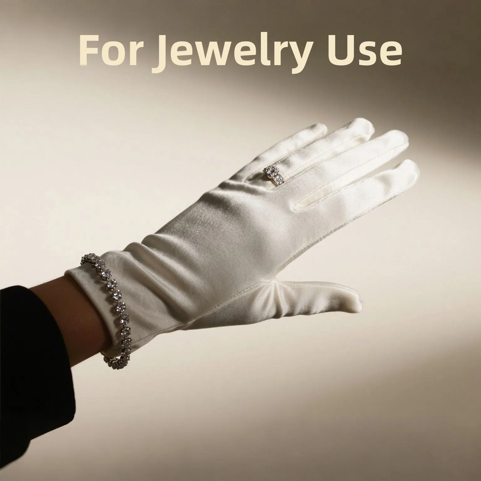 High-End Black White Gloves for Jewelry Watch Luxury Display Protocol Salesperson Guide Elegant Fashionable Gloves