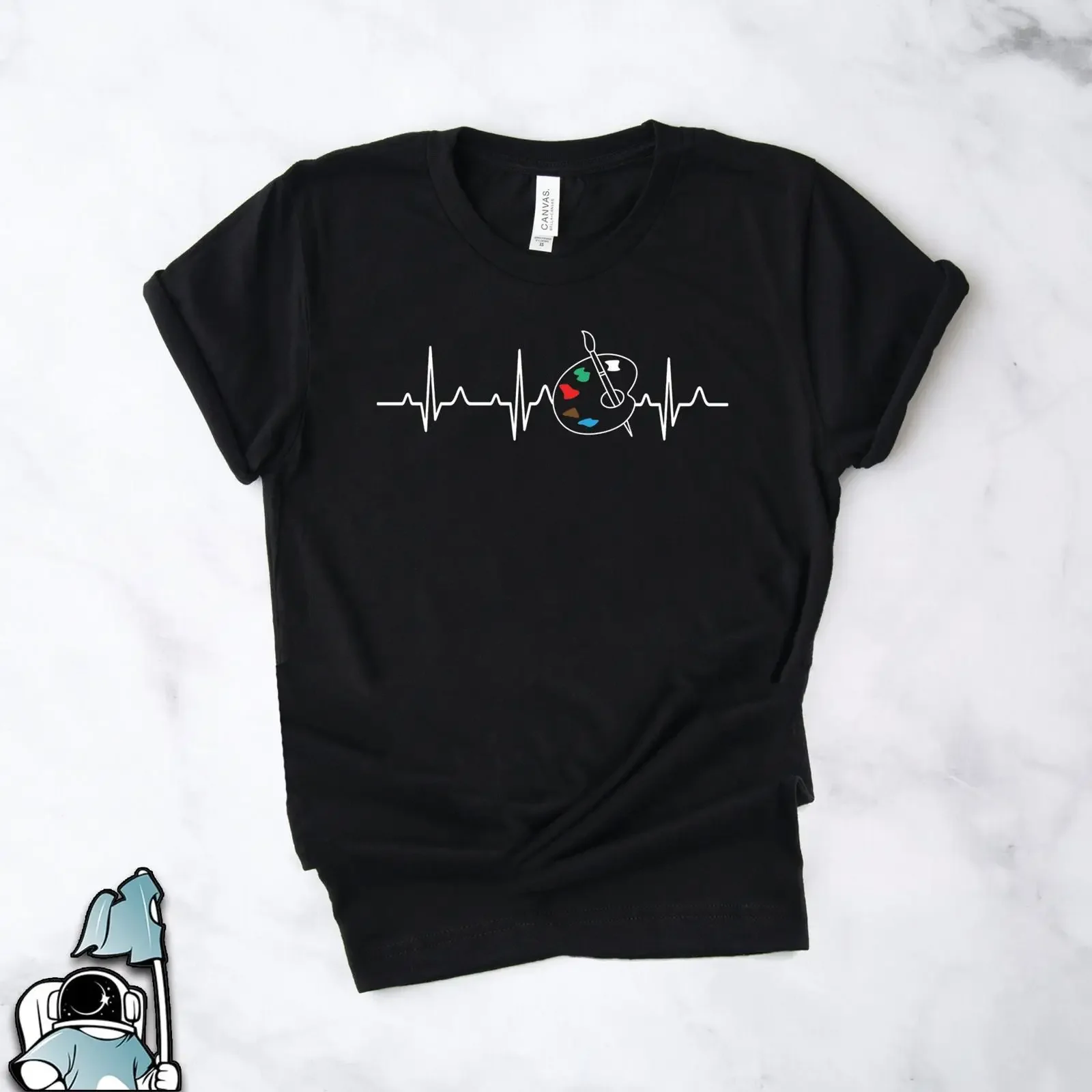 Artist HeartbeaT T Shirt Painter Art s Painting and Teacher  vintage Washed Stylish Stretched Slightly graphic Casual Soft