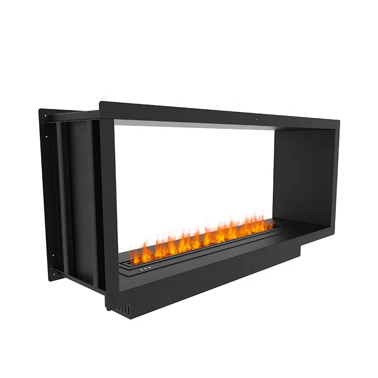 OEM Indoor Steel Bio Ethanol Fireplace Real Flame Insert Modern Style Remote Controlled Eco-friendly Home Hotel