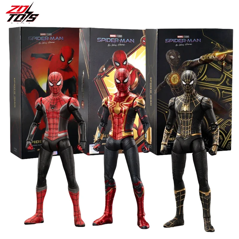 1/10 ZD Original Marvel legends Spider Man Peter Parker Gold Black Red Articulation Model Action Figure Collectible Toy for Kids