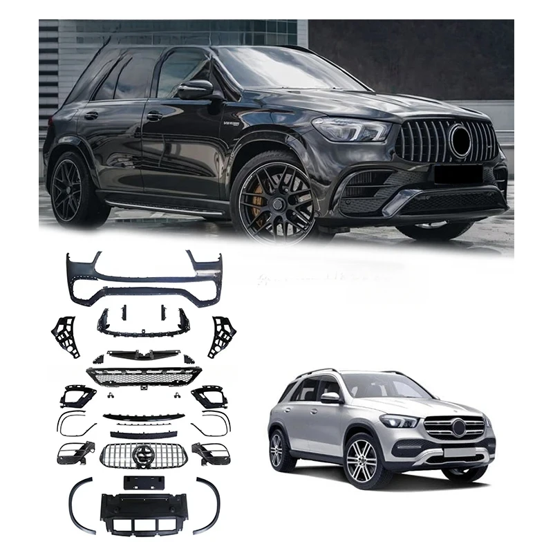 

NewestGood Quality Front Bumper Lip Conversion Kit Premium Body Styling Set For W167 GLE To GLE53