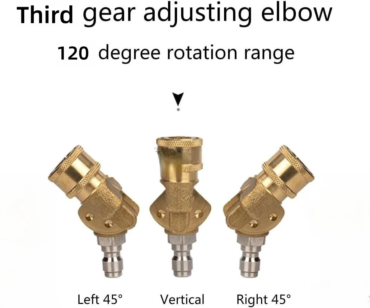 Zestaw myjka ciśnieniowa do czyszczenia trudno dostępnych obszarów do szybkiego łączenia obrotowym sprzęgaczem obrotowym o 120 stopni z 5 kolorowymi
