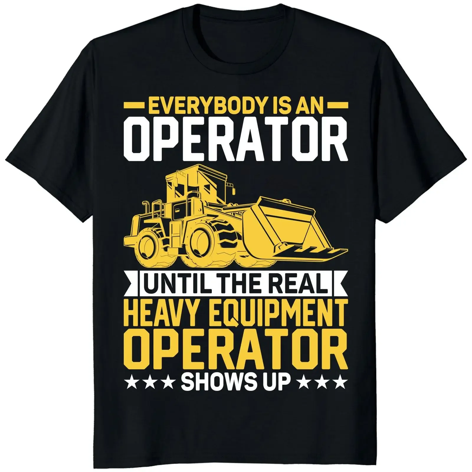 Funny Bulldozer Operator T Shirt Construction Worker  vintage Washed homme Versatile streetwear Unisex fashion Comfortable Soft