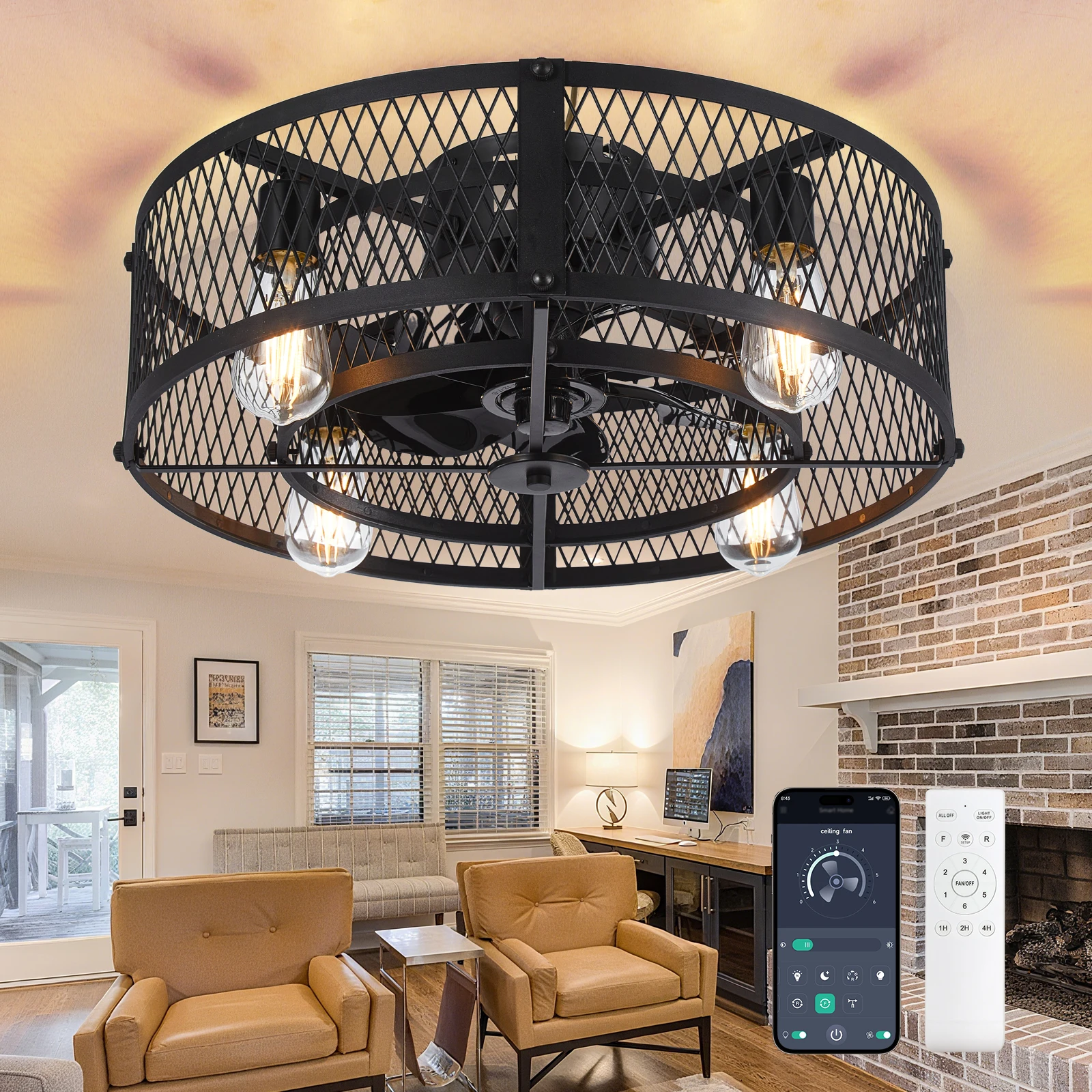 Caged Ceiling Fan W… - image