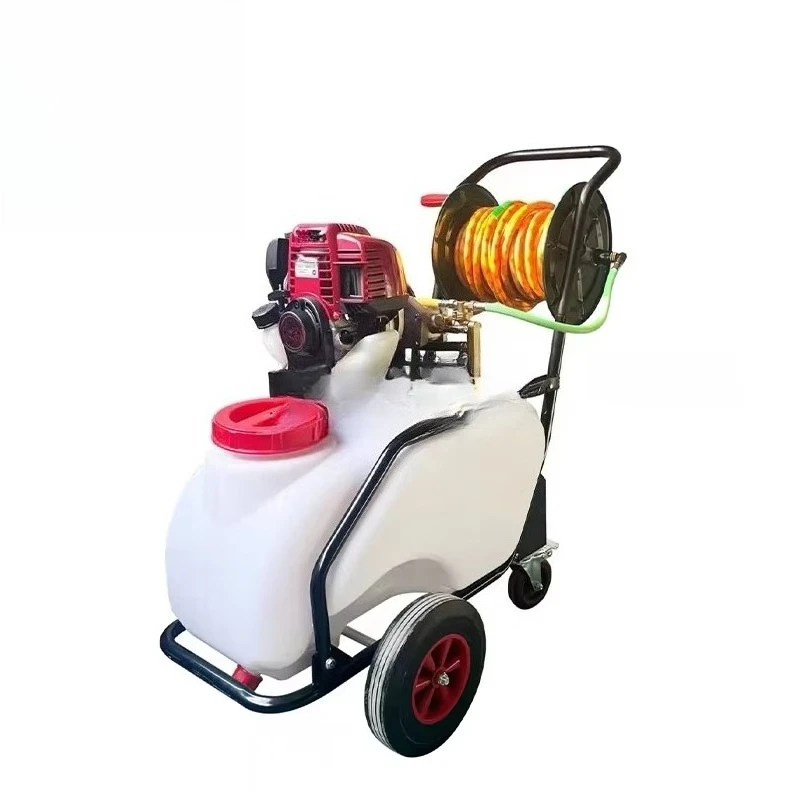 

Agricultural Farm Equipment Portable 4 Wheel Spray Machine 100L Trolley TU-26 Engine Power Pump Sprayer Spare Parts