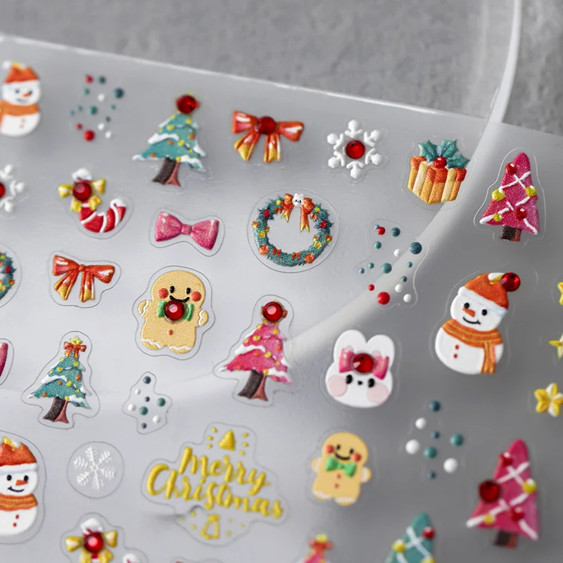 1Pcs 5D Christmas Nail Art Sti - Xmas Resin Art ulasan dan harga