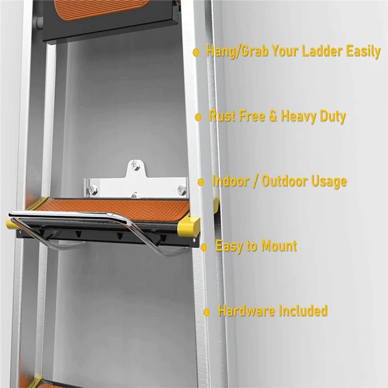 

A03I-вешалка для лестницы, крючок для хранения лестницы, настенное крепление, многоцелевая гаражная универсальная стойка для тяжелых условий эксплуатации