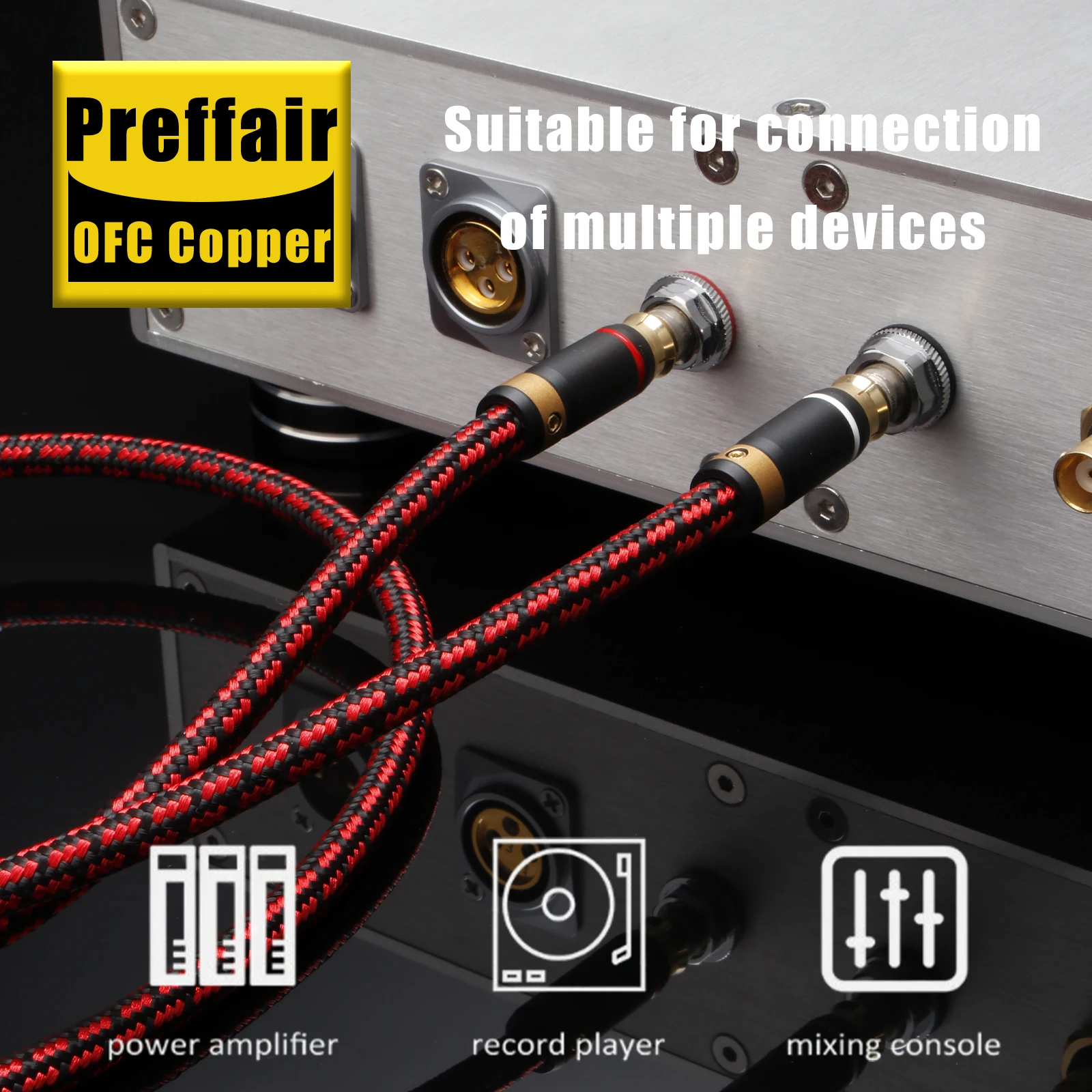 Preffair OFC Copper HIFI Audio - Audio Splitter Y 评论和价格