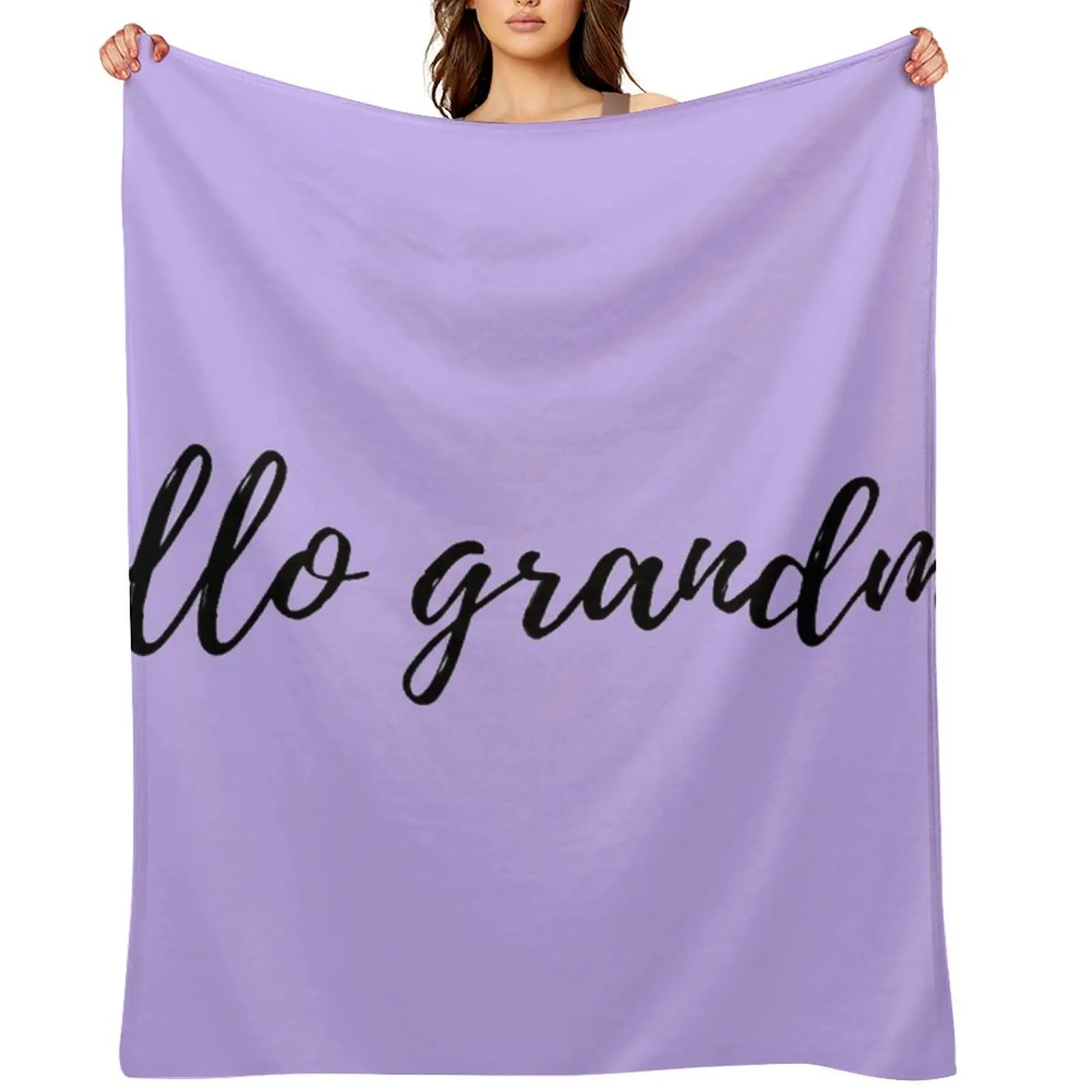 

Hello GRANDMA Throw Blanket Multi-Purpose Shaggy sofa bed Decorative Beds Blankets