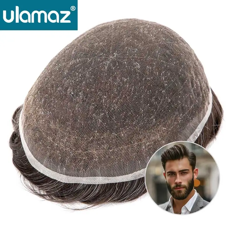 

100% плотность, полный кружевной мужской протез волос, швейцарский тонкий кружевной мужской парик, естественная линия волос, человеческие волосы, мужская система волос, парики для мужчин