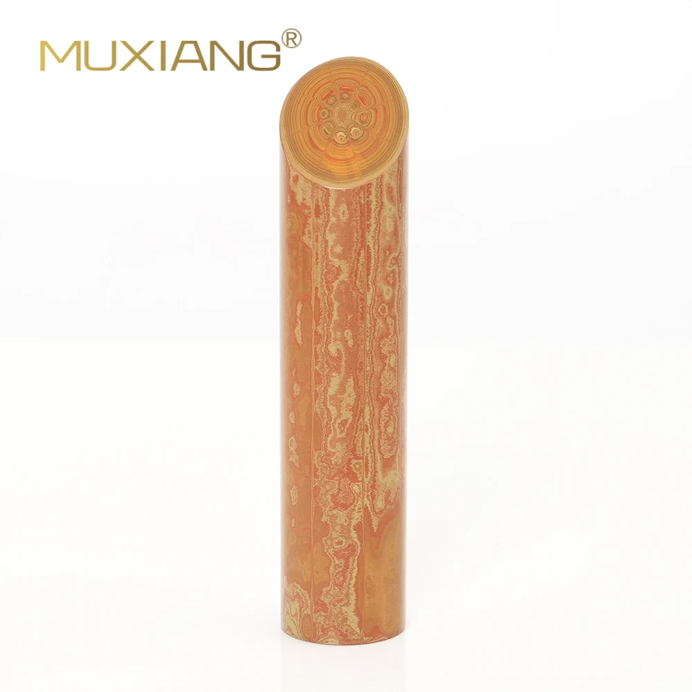 MUXIANG Tobacco pipe mouthpiece accessories diameter 22mm colorful eight-petal flower Cumberland 10cm stick vulcanized rubber