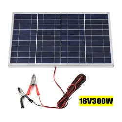 Solar Panel Kit Complete18V 300W Polycrystalline USB Power Portable Outdoor Rechargeable Solar Cell Solar Generator for Home