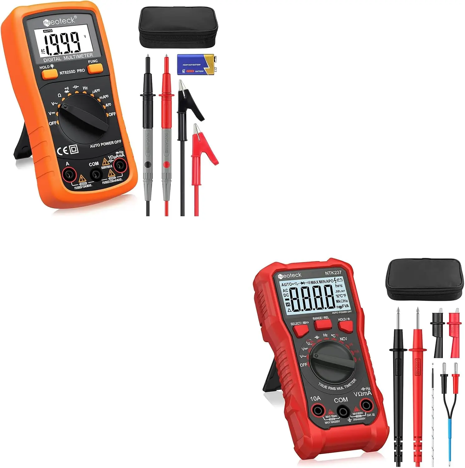 

Orange Digital Multimeter+Red Digital Multimeter