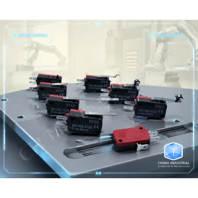 【CHIMU INDUSTRIAL】 SV-161-1C25 Switch 16A 250VAC 3-Pin Jog Switch Automatic Reset Factory Direct