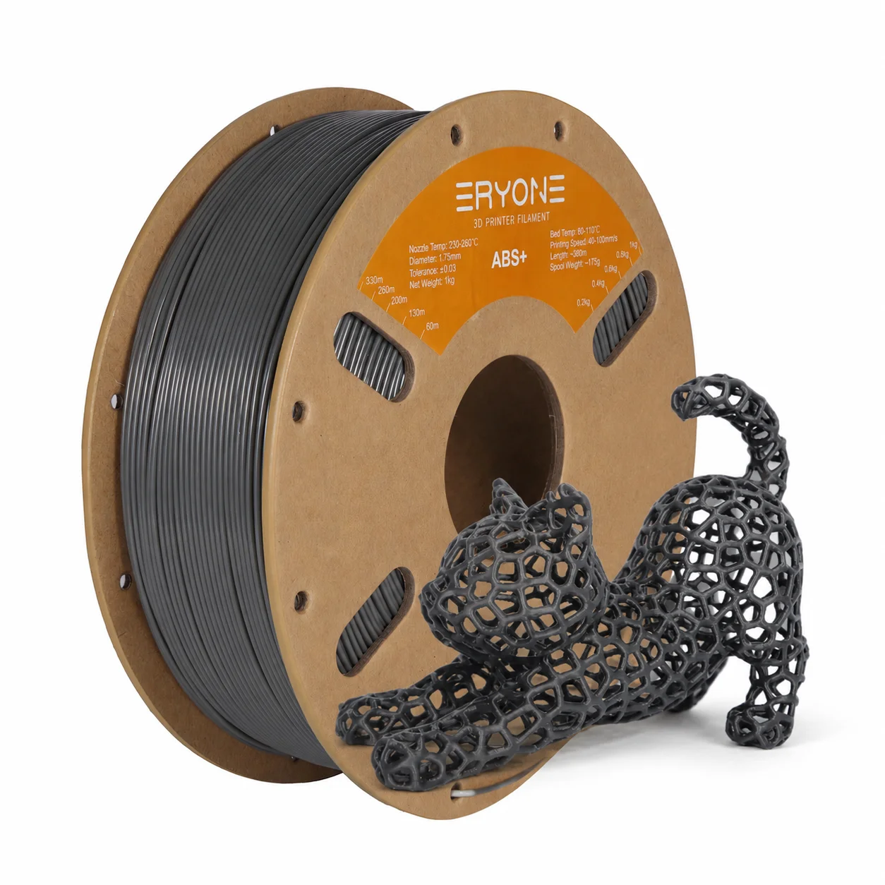 ERYONE 1KG ABS Serie 3D-Drucker Filament 1,75mm, Standard & High Speed & Plus All-in-One, Hohe Festigkeit Geringe Verformung, 1kg Spule