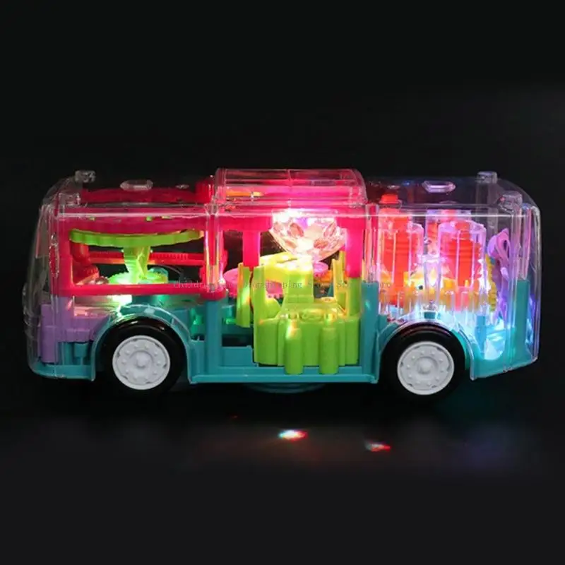 Elektrisch busspeelgoed voor kinderen met kleurrijke versnellingen Muziek Lichteffecten 360 graden bewegingsveilig Plastic voor