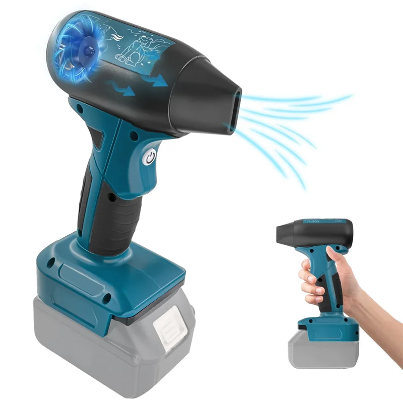 ABHU Mini Jet Blower Kipas Turbo Kekerasan Portabel untuk Baterai 18V Kipas Genggam Kecepatan Tinggi Tanpa Kabel untuk Pembersihan Keyboard