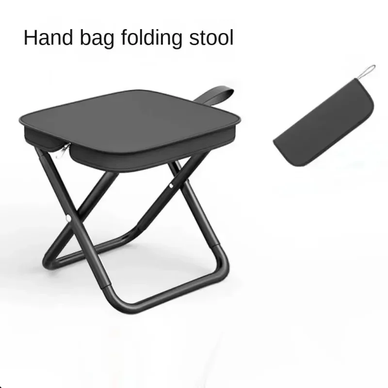 Portable fishing stool,Outdoor folding pencil case, small horse tie pocket stool, camping, tourism chair, leisure handbag chair