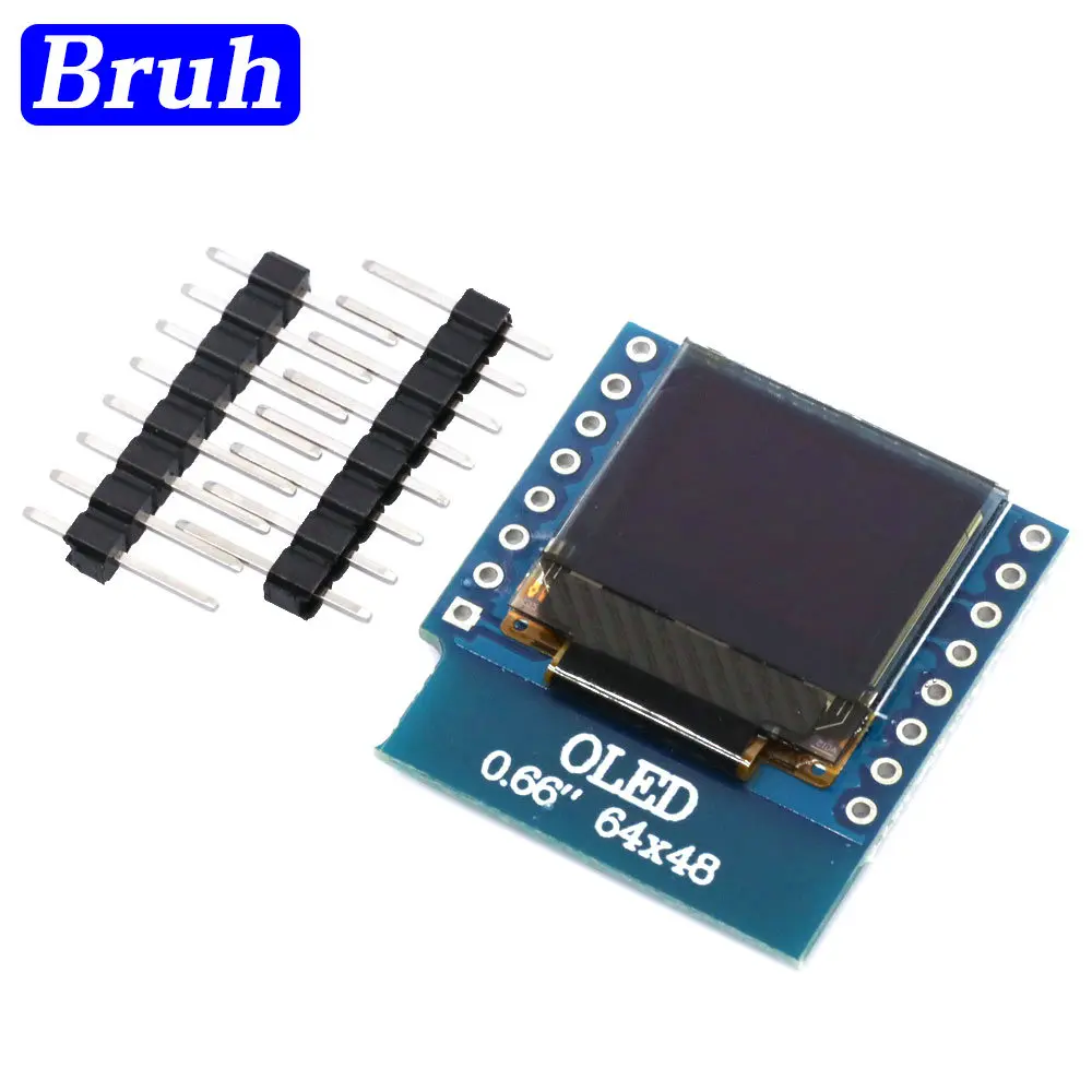 

0.66" inch For Wemos 64X48 IIC I2C LCD OLED LED Dispaly Shield for Arduino Compatible D1 Mini SSD1306