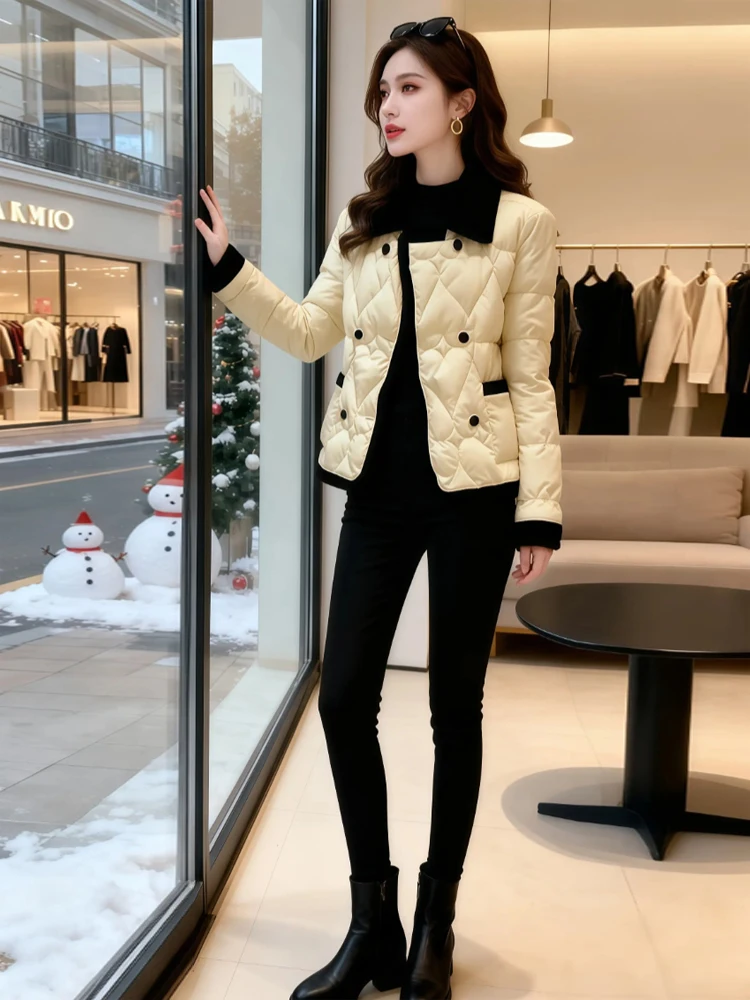 

Korean Sle Retro Collar ort Cotton Jaet Fraance Sle Faionable Unique Little Cotton Coat Winter Outerwear