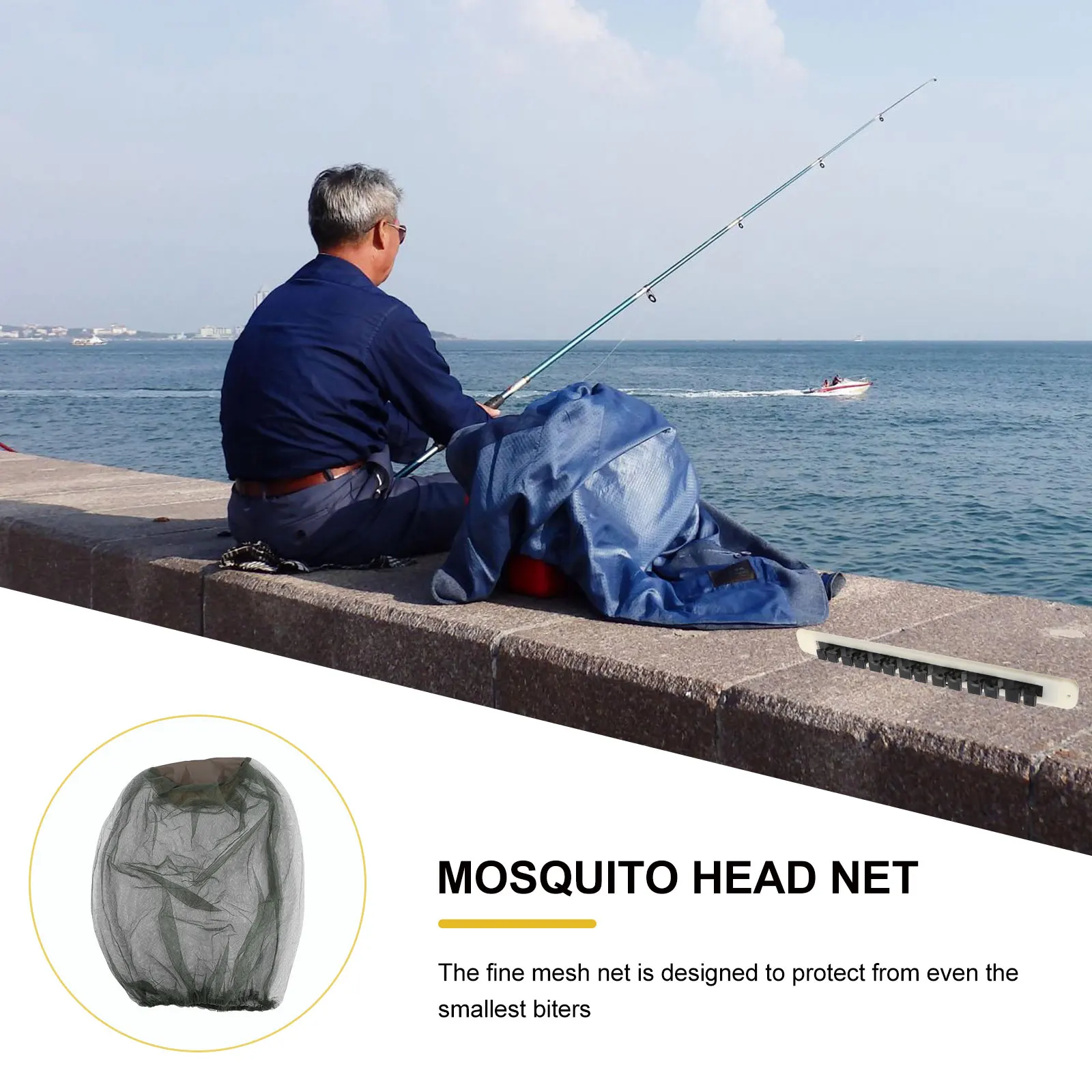 

5 PCS Mosquito Net for Bed Insect and Hat Anti Mosuito Head Heat Anti-mosquito Green Travel