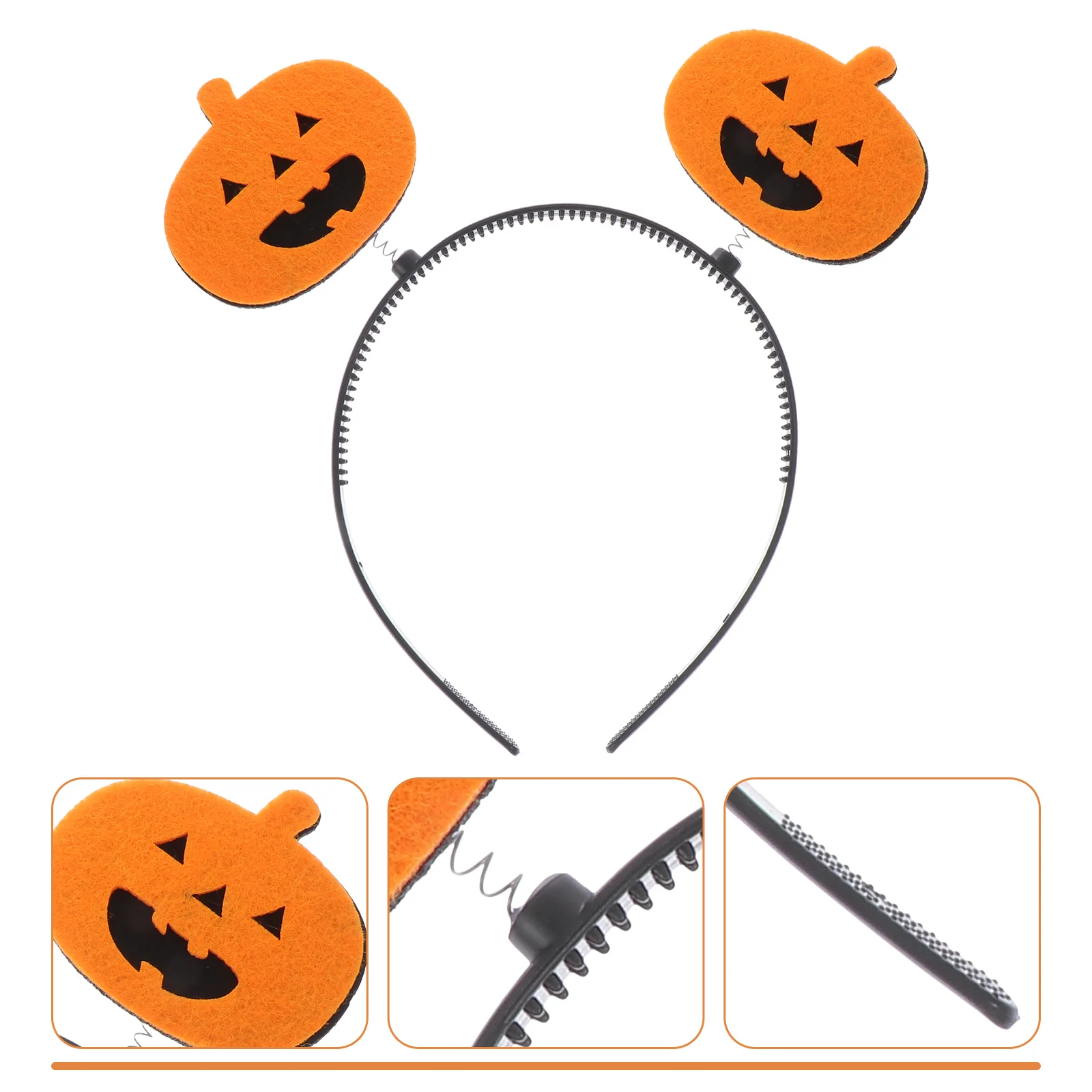 

2pcs Pumpkin Hair Hoops Halloween Headpiece Party Festival Headdress Costume Hairband Unique Decorative Hair Wear For Cosplay