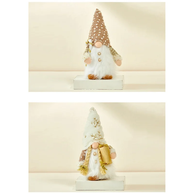 A59E-Boneka Tanpa Wajah Natal Gnome Dekorasi Selamat Natal untuk Rumah Ornamen Natal Hadiah Natal Navidad Natal Tahun Baru Mudah untuk U