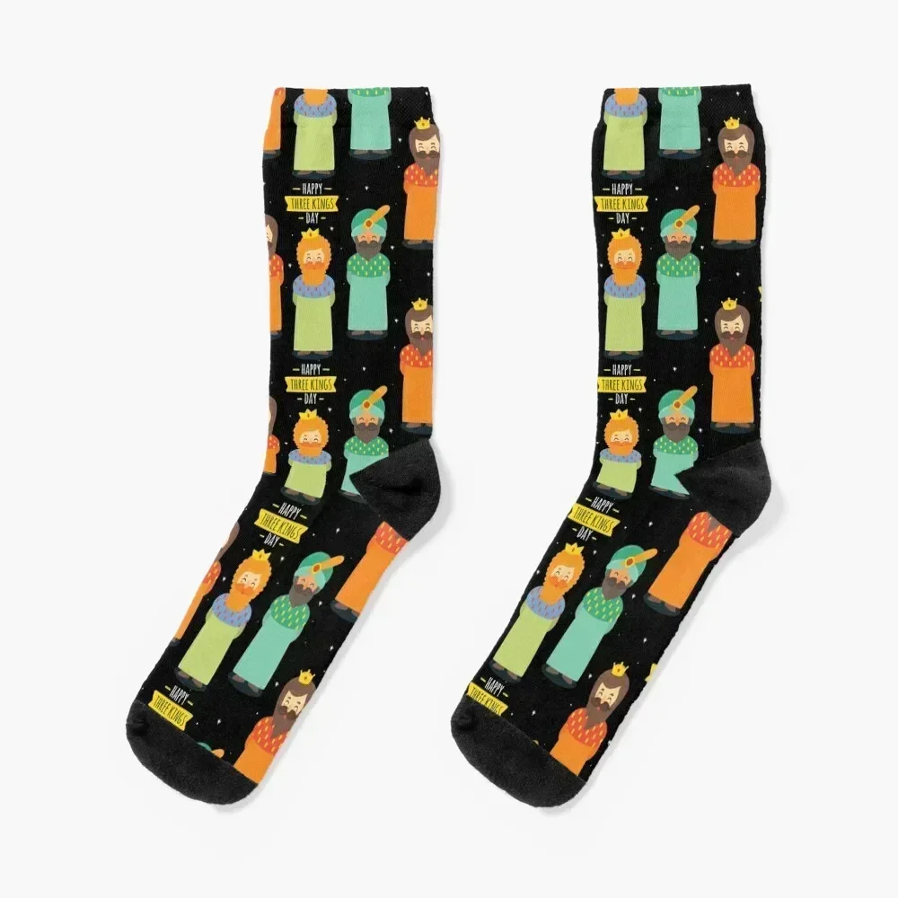 

Happy Three Kings Day, Epiphany Day Socks luxury Rugby professional running hip hop Socks Woman Men's