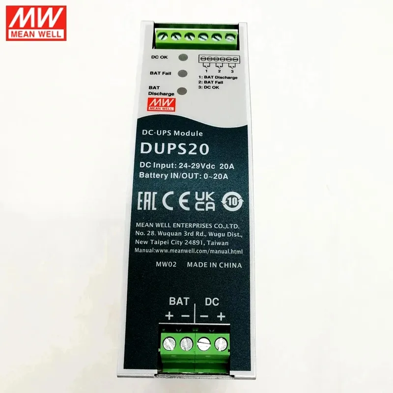 Imagem -05 - Módulo de Emergência de Segurança Média Well-dups20 e Dups40 24v 20a 40a dc Uninterruptible Ballway Módulo Ups