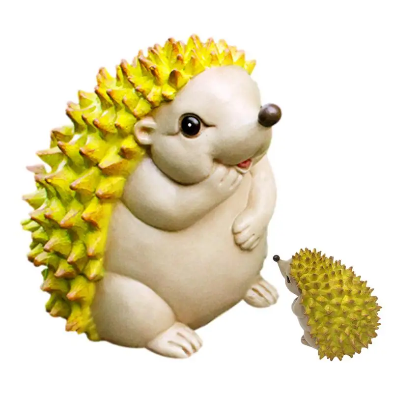 Hedgehog Model Garden Sculpture Cartoon Sculptures Statue Adornment Small Ornament Decor Animal Crafts